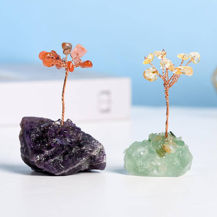 Heart Clarity Renewal – Peridot Crystal Tree on Green Fluorite Base