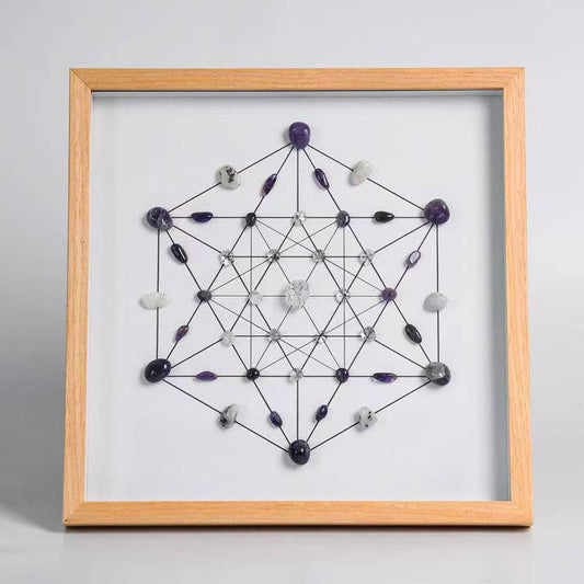 Spiritual Awakening - Style 2 - Square Crystal Grid Frame