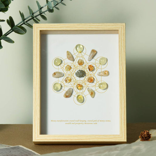 Metatron Citrine Crystal Grid Frame