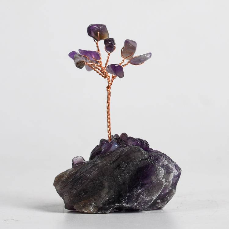 Masterful Spiritual Awakening – Amethyst Crystal Tree on Amethyst Base