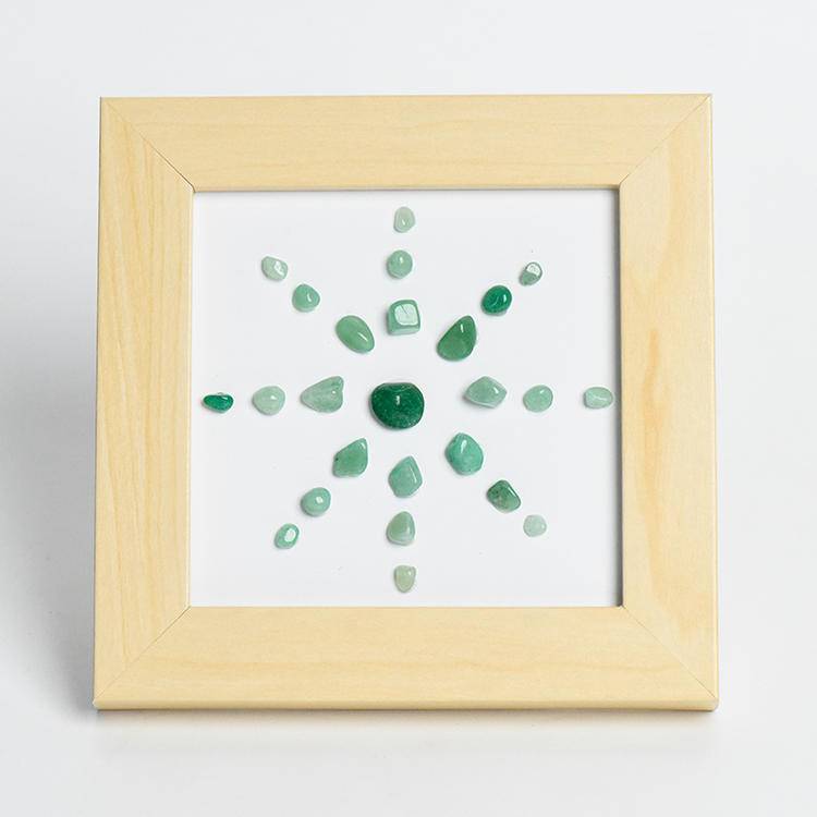 Prosperity & Opportunity - Green Aventurine Sunflower Crystal Decor Frame