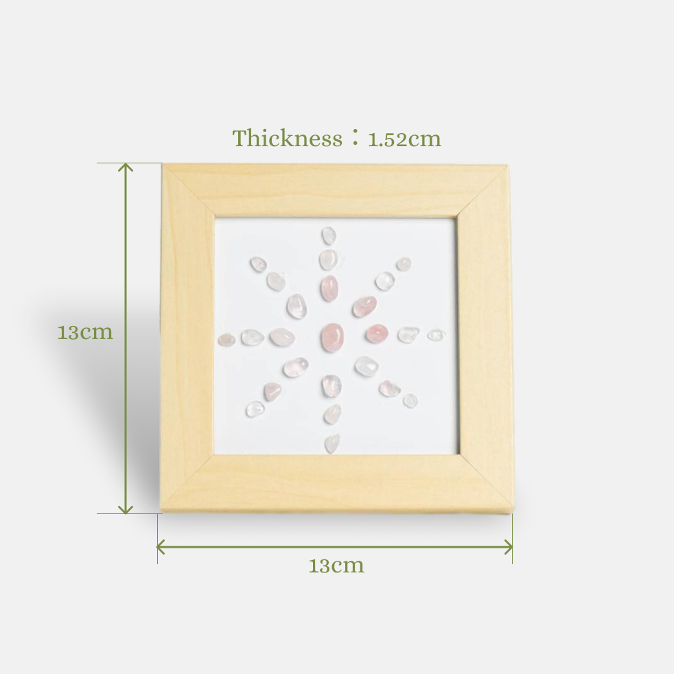 Love & Harmony - Rose Quartz Sunflower Crystal Decor Frame