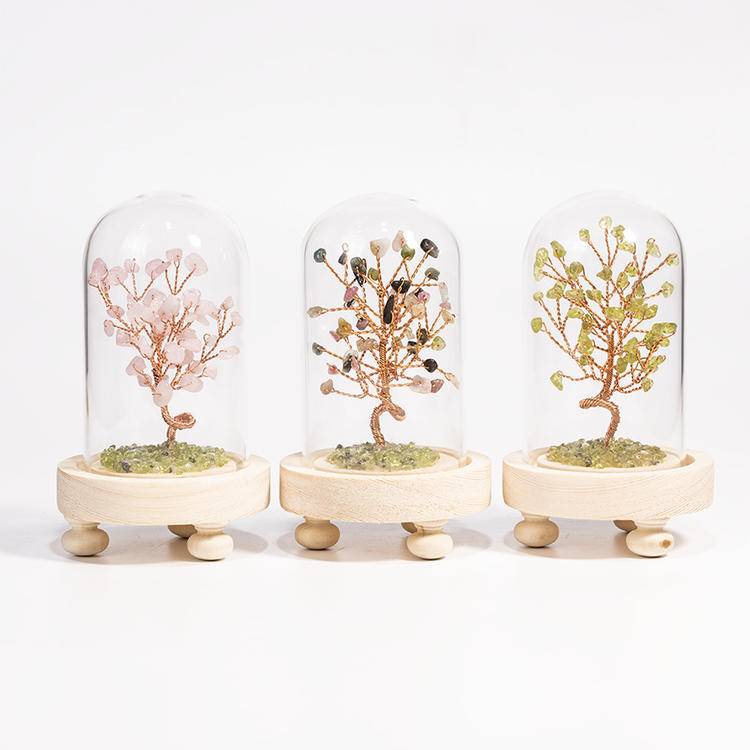 Confidence and Courage - Aquamarine and Peridot Crystal Tree Decoration