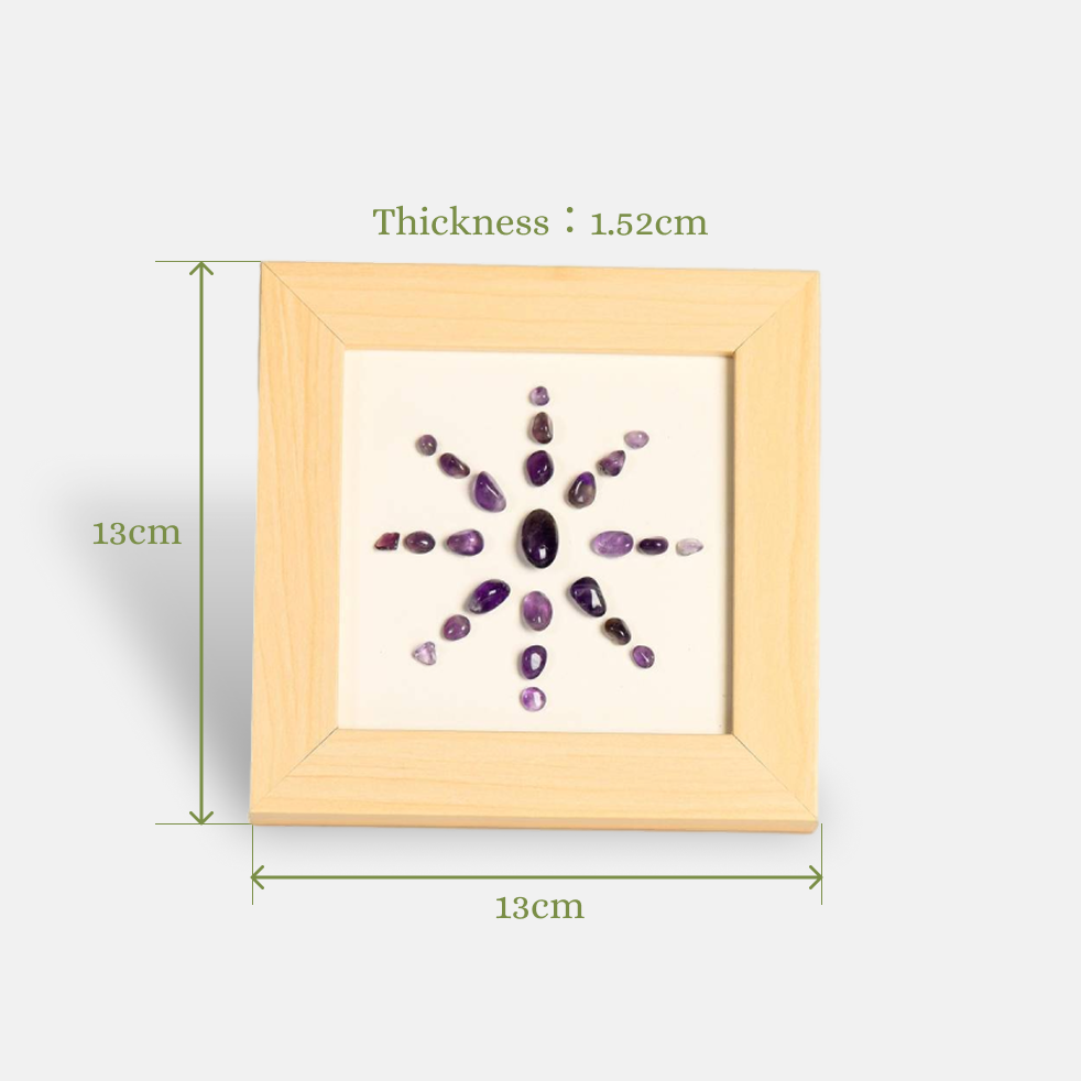 Wisdom & Intuition - Amethyst Sunflower Crystal Decor Frame