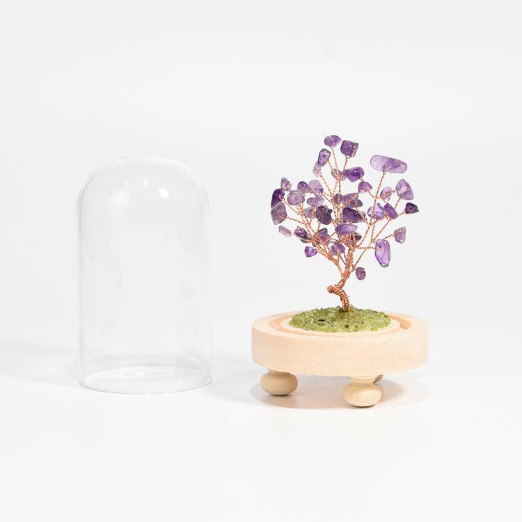 Confidence and Courage - Aquamarine and Peridot Crystal Tree Decoration