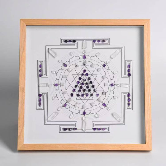 Spiritual Awakening - Style 1 - Square Crystal Grid Frame