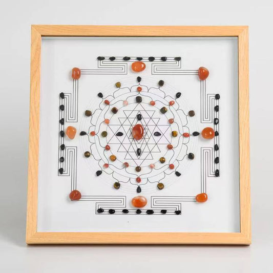 Confidence and Strength - Square Crystal Grid Frame