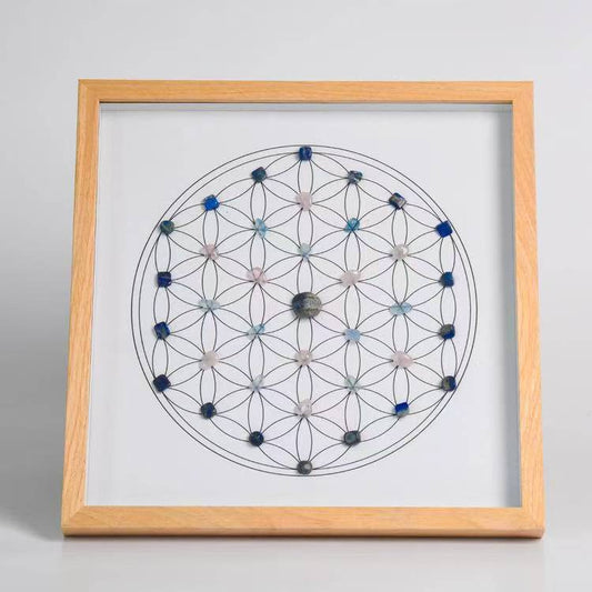 Stress Relief and Relaxation - Square Crystal Grid Frame