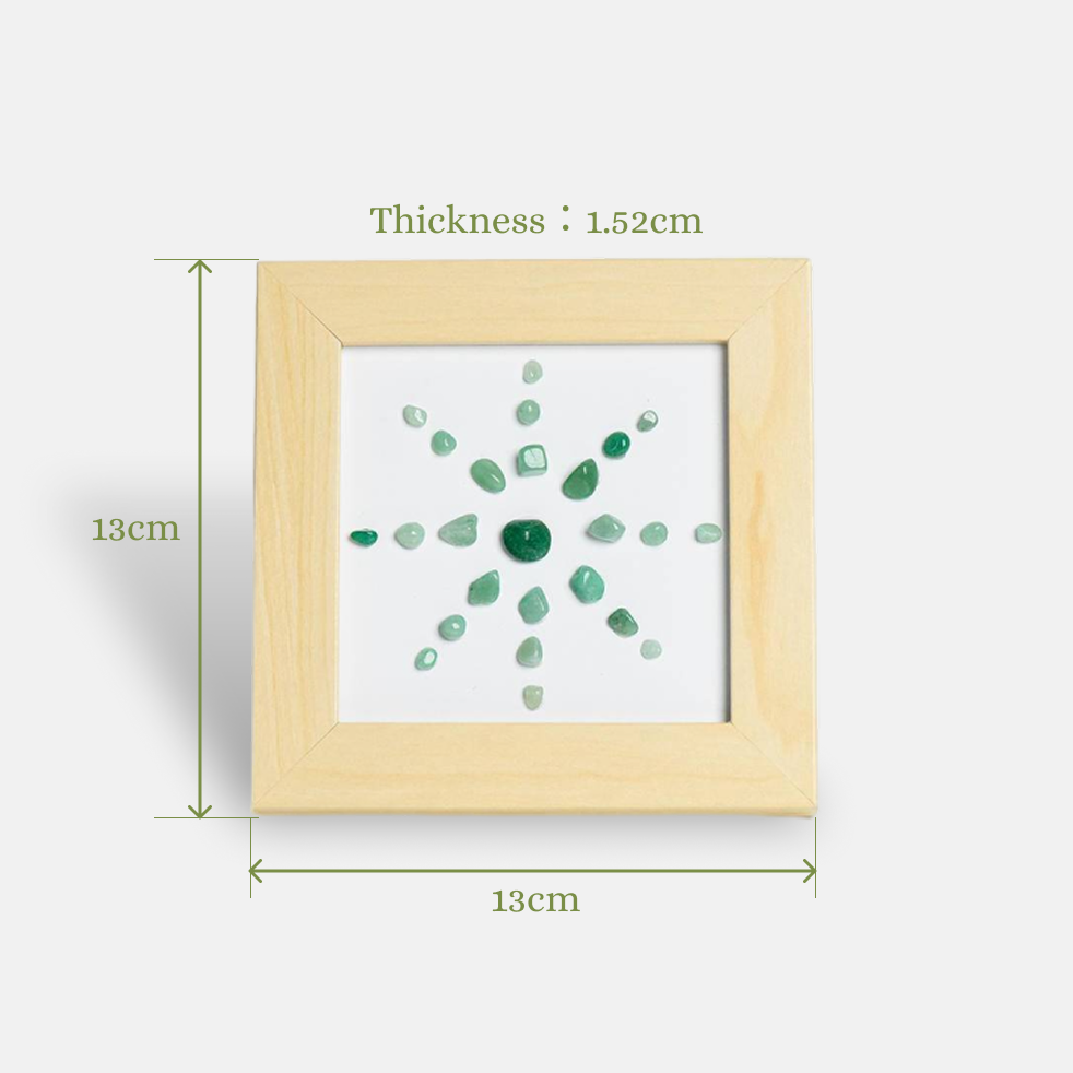 Prosperity & Opportunity - Green Aventurine Sunflower Crystal Decor Frame