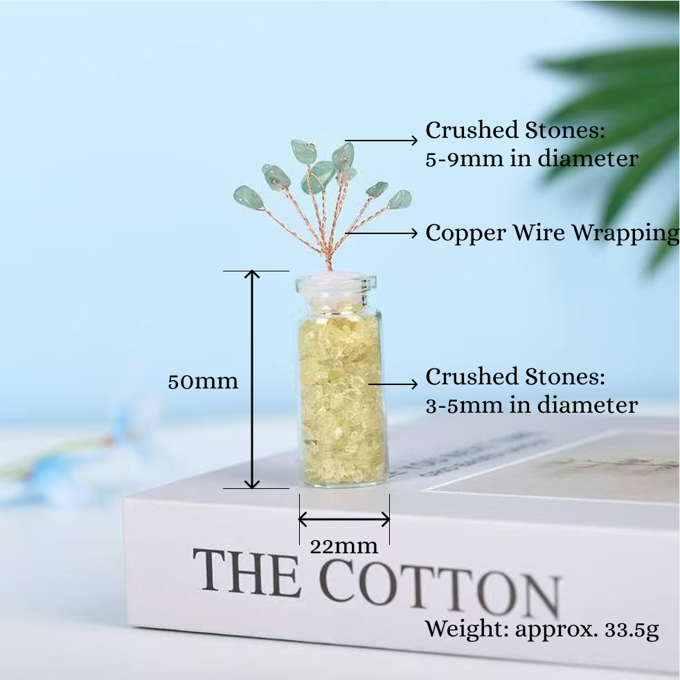 Wealth and Success-Citrine Wish Bottle Crystal Tree Decor