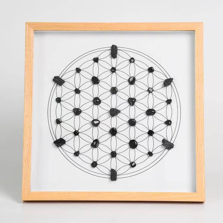 Protection and Purification - Circular - Square Crystal Grid Frame