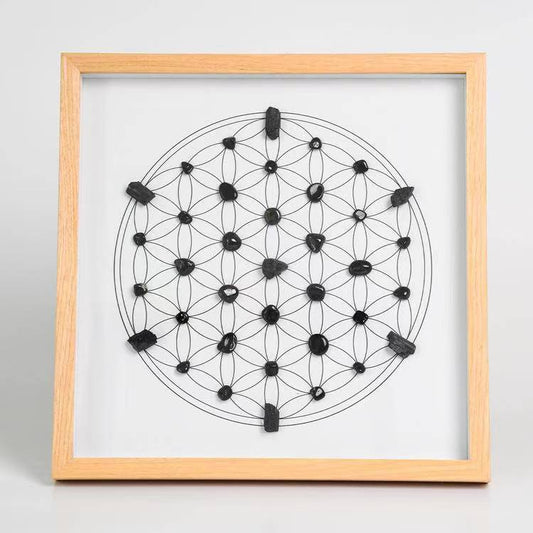 Protection and Purification - Circular - Square Crystal Grid Frame