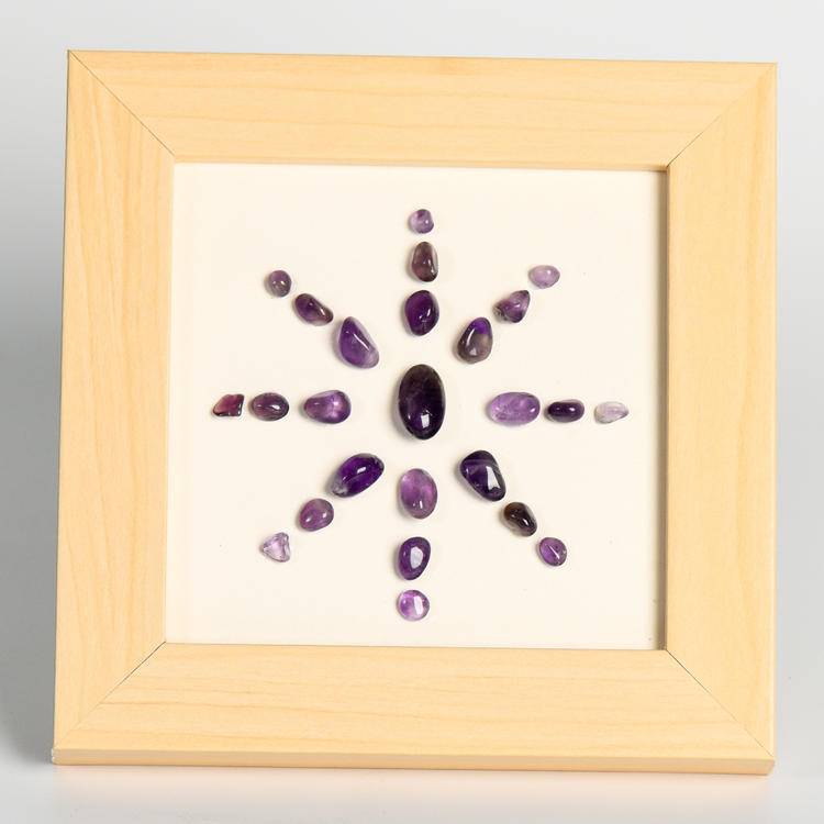 Wisdom & Intuition - Amethyst Sunflower Crystal Decor Frame