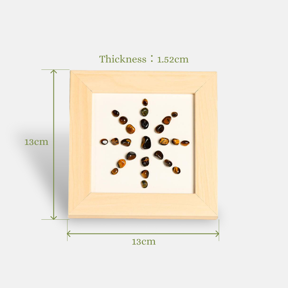 Courage & Insight - Tiger's Eye Sunflower Crystal Decor Frame