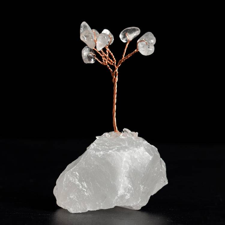 Pure Cosmic Channel – Clear Quartz Crystal Tree on Clear Quartz Base