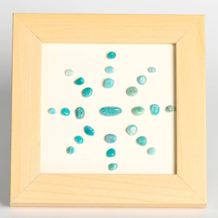Courage & Truth - Amazonite Sunflower Crystal Decor Frame