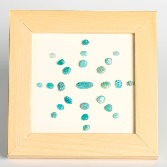 Courage & Truth - Amazonite Sunflower Crystal Decor Frame